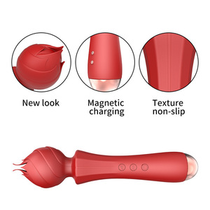 Vibrateur multi-fréquence en silicone très vendu, recharge magnétique USB, vibrateur clitoridien et anal pour femme - Product Image 4