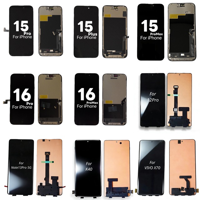 Factory Wholesale OLED Screen Replacement Kits for iPhone 16 Pro Max 15/Vivo| 1-Year Warranty | Display Mobile Phone Accessories
