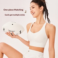 Vente Flash : Soutien-gorge de sport respirant à col en V, une pièce, à maintien élevé, avec bretelles croisées, pour un style de vie actif