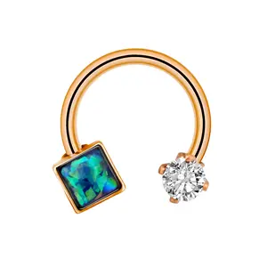 약혼 반지 제조 오팔 Labret 2014 패션 코 피어싱 보석 여성 세그먼트 링 리모콘 피어싱 다이아몬드