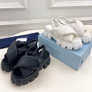 Pantuflas de cuero de diseño, sandalias de verano para mujer, cómodas, suaves, informales, para caminar al aire libre, antideslizantes. - Product Image 3