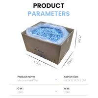 Carton de 25 kg de cire dure en grains sans colophane, perles de cire bleues Macaron pour distributeurs de salons et épilation OEM