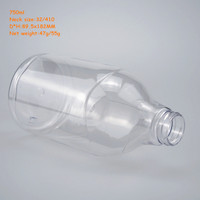 Bouteille en plastique PET de jus de boisson de qualité alimentaire de 25oz