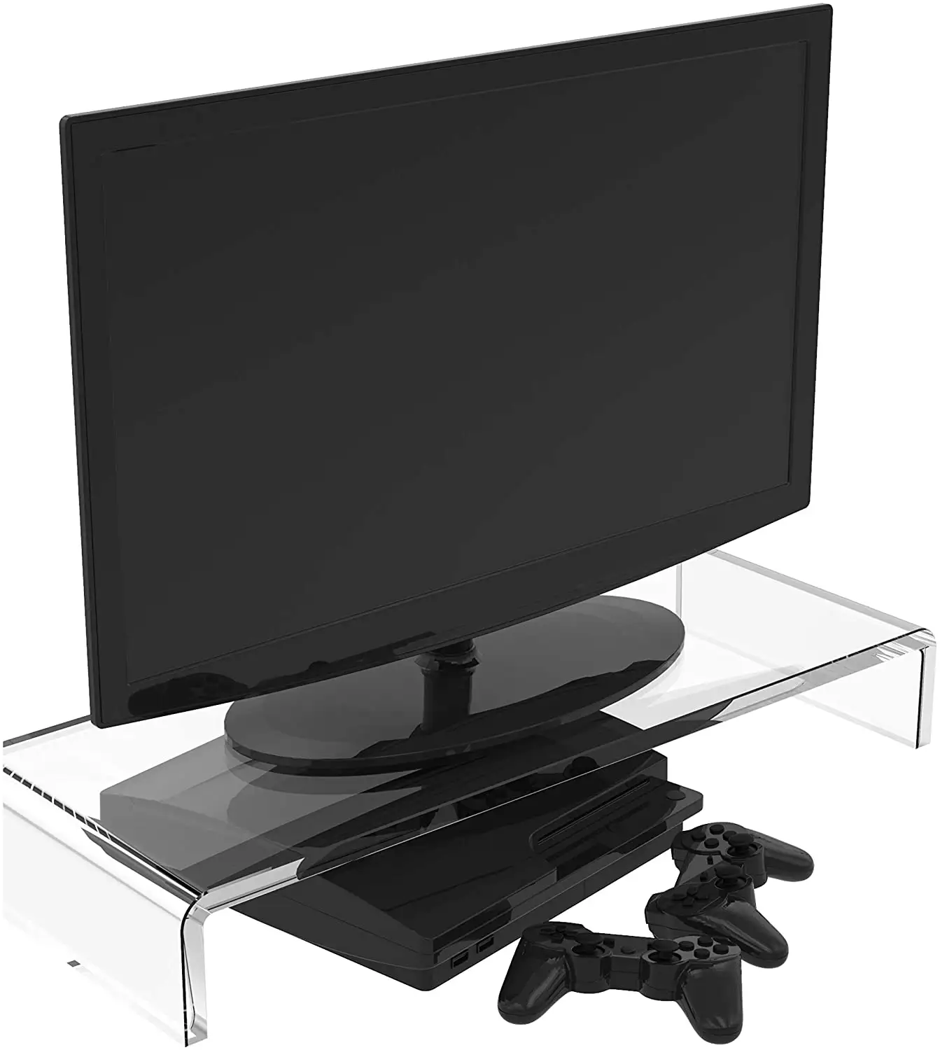 Support professionnel de moniteur sur pied, en acrylique acrylite, pour écran d'ordinateur portable, tablette, TV Lcd