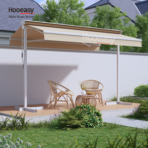 Auvent rétractable <span class=keywords><strong>manuel</strong></span> autoportant <span class=keywords><strong>double</strong></span> face Hooeasy pour jardin extérieur, protection solaire UV - Product Image 2