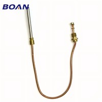Sensor Termokopel Boan BA-TCS012 untuk Pengontrol Keamanan Pemanas Air Gas Rumah Tangga RV, Desain Lurus dengan Selubung Tembaga 350mm 1