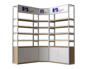 Estanterías de Supermercado de Alta Capacidad de Carga, Directas de Fábrica, Unidad de Góndola de Acero Azul con Rejilla Anticaídas para Almacén - Product Image 6