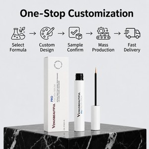 Sérum pour <span class=keywords><strong>cils</strong></span> naturel, biologique, végétalien, stimulant la croissance, sans logo, en gros, personnalisé, marque privée, avec applicateur - Product Image 5