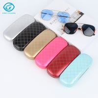 Nouvelle Tendance : Étui Rigide Métallique pour Lunettes avec Impression, Porte-Lunettes en Cuir PU