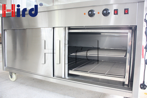 Carro de acero inoxidable para escaparate de Bain Marie, calentador de alimentos, armario, carrito con rueda - Product Image 2