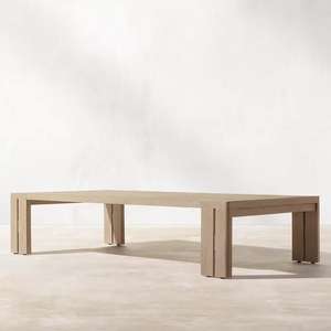 Ensemble <span class=keywords><strong>de</strong></span> salon <span class=keywords><strong>de</strong></span> <span class=keywords><strong>jardin</strong></span> <span class=keywords><strong>en</strong></span> teck moderne et luxueux, 4 pièces, imperméable, <span class=keywords><strong>en</strong></span> bois massif, pour balcon et villa - Product Image 6