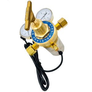 Regulador de <span class=keywords><strong>CO2</strong></span> a precio de fábrica con regulador anticongelante calentado con calibre doble, para bebidas y soldadura - Product Image 2