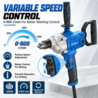 Outil de mélange de ciment 1200W avec poignée arrière rotative, perceuse électrique à vitesse variable avec cordon