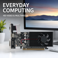 New Low Profile GT610 2GB DDR3 64-Bit Graphics Card for DVI VGA Fan Desktop GPU PCI Express
