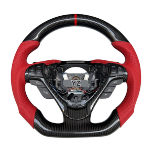 Volant de direction en fibre de carbone YZ, design sportif, avec marque centrale personnalisée, pour Acura TL/ILX et Honda – Meilleures ventes - Product Image 1