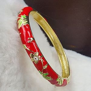 Vintage Ethnic <strong>Engraved</strong> Grain Gold Alloy Bangles Colorful Oil Drip Cat Eye Stone <strong>Diamond</strong> Flower Relief Cloisonne Enamel Bangles