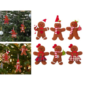 Christmas Holiday Decoration Cute Gingerbread Girl and Boy Toy Christmas <b>Decor</b> Gingerbread House Throw <b>Pillow</b> - Product Image 4