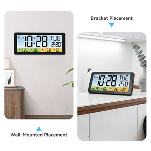 Nouvelle conception <span class=keywords><strong>de</strong></span> <span class=keywords><strong>thermomètre</strong></span> <span class=keywords><strong>de</strong></span> projection sans fil intelligent à grand écran LCD, remplaçant la station météo numérique intérieure/extérieure pour la maison - Product Image 5