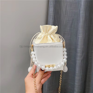 Fashion Girl Purse Small Messenger Mini Pearl Square Bag Women <b>Box</b> Handbags for Ladies Shoulder Messenger Bags - Product Image 4