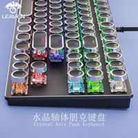 K550 Keyboard Mekanik Punk 87 Tombol Tahan Air Berkabel Hot Swappable Tombol Bulat Komputer Kantor Gaming RGB Backlit Dapat Diprogram