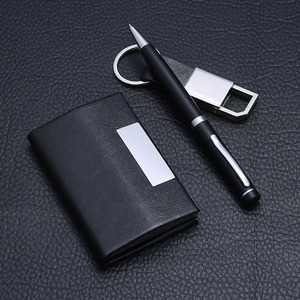 Juego de regalo de llavero con bolígrafo para firmar, juego de estuche para tarjetas de negocios, actividades de la empresa Premium para empleados - Product Image 3