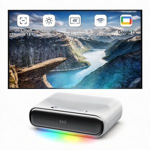 Projecteur vidéo UST à triple laser à courte focale Full HD 1080P, Smart TV sous licence Google-TV, projecteur de films, téléphone, jeux sans fil, Wifi - Product Image 1