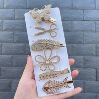 2021 Vente en Gros Divers Styles Coréens Accessoires Cheveux Perles Cœur Pinces Cheveux Cristal Barrette Set Accessoire Pour Femme