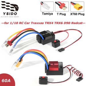 HG1060 60A <span class=keywords><strong>RTR</strong></span> ESC à balais 6V/3A pour voiture RC <span class=keywords><strong>1</strong></span>/<span class=keywords><strong>10</strong></span>, compatible TRX4 TRX6 D90 Redcat, pour Crawler, Camion, Bateau, en métal - Product Image 2