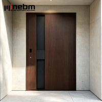 Porte d'entrée battante en aluminium moulé de haute qualité, moderne et sécurisée pour résidences, en vente