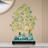 Sculpture d'arbre de Ginkgo Fa Cai en résine époxy, art populaire, luxe artistique haut de gamme, personnalisable, objet de collection pour salon, meuble TV/vin