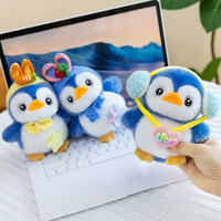 Peluche de pingüino adorable y famoso en internet, colgante transformable, muñeco de peluche, amuleto para bolso, llavero, figura de muñeco de trapo, unisex, 14 años