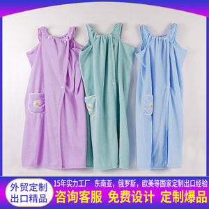 Albornoz de forro polar coral Kim Ryan, talla única para adulto, unisex, de secado rápido, absorbente, sin pelusas, para productos de baño - Product Image 4