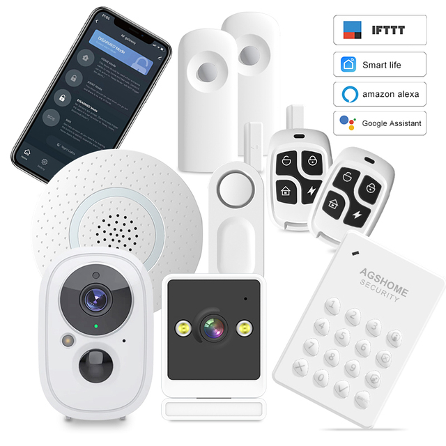 OEM ODM Portable Home Security Alarm System with Wi-Fi & for SOS Function Tuya Smart APP PIR Motion Sensor 1-Year Warranty