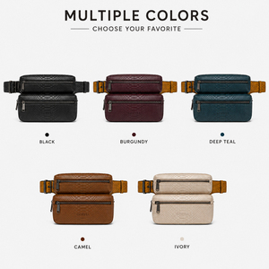 Sac de poitrine double pochette en similicuir gaufré serpent, sac bandoulière colorblock à double fermeture éclair, sac à bandoulière réglable pour femme - Product Image 6