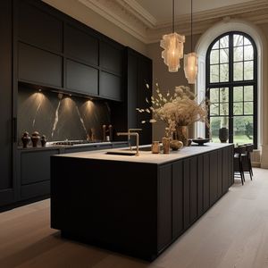 Meubles de cuisine modernes sur mesure, en bois de haute qualité <span class=keywords><strong>et</strong></span> acier inoxydable, avec évier <span class=keywords><strong>et</strong></span> îlot central - Product Image 6
