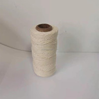 Cordon en coton torsadé blanc naturel de 2 mm, doux, durable, écologique, ficelle pour boucher et boulanger, 164 pieds, cuisine, artisanat, cadeau