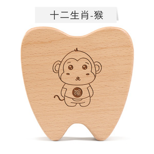 Caja de recuerdo para dientes de leche, de madera, tamaño personalizable, para niños y niñas, caja de regalo - Product Image 4