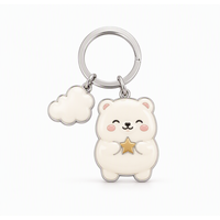 Porte-clés en métal personnalisés avec logo, motif nœud mignon et dessin animé de chien, pour femmes et filles, cadeaux de fête, avec peinture émaillée, vente en gros, directement de l'usine