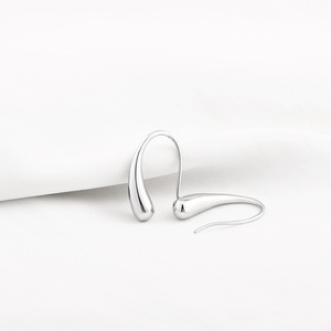 Drop Earrings Teardrop Shape <b>Titanium</b> Steel Minimalist Geometric Women's Fashion Jewelry - Product Image 4