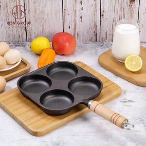 Marmite en fonte à quatre compartiments pour une cuisson multifonctionnelle et un ensemble de restaurant avec poignée en bois - Product Image 2