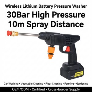 Pistola de <span class=keywords><strong>Agua</strong></span> Eléctrica de Cobre para Lavado de Autos, <span class=keywords><strong>Motor</strong></span> de Columna de 1000W, Alta <span class=keywords><strong>Presión</strong></span>, 22 Presiones, Batería Recargable, Diseño Moderno en Plástico y Metal - Product Image 1