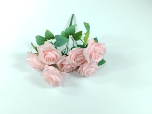 Hermoso Ramo de Rosas Artificiales de Seda de 9 Ramas, Hecho a Mano, Rosa Feliz, Especial para el Día de San Valentín, Nuevo, Versátil, de Alta Calidad - Product Image 2