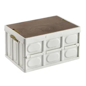 สีดำกล่องเก็บ xl Suppliers-ที่กำหนดเองยอดนิยมตั้งแคมป์ผ้าภาชนะกล่องออแกไนเซอร์พับกล่องพลาสติกพับกล่องเก็บ