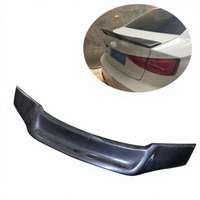 Aileron arrière en fibre de carbone véritable style Renntech pour Audi A3 S3 RS3 2014-2019 berline, spoiler de coffre, kit carrosserie aérodynamique pour tuning automobile