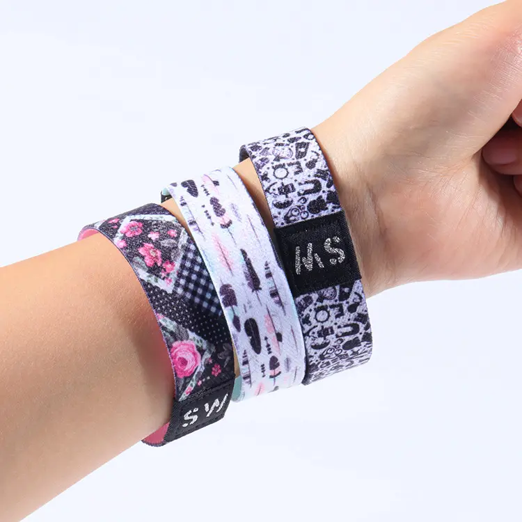 Elastic fabric nfc213 nfc bracelets reusable NFC wrist band strap / Stretch Woven RFID Wristband