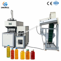 Máquina de Moldeo por Soplado y Estirado Semiautomática de 4 Cavidades con Bomba PLC y Sistema de Carga Automática de Preformas para Botellas de PET para Jugos y Cosméticos