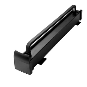 Rail coulissant télescopique pour pantalonnière Resonance en alliage d'aluminium noir, accessoire de quincaillerie pour chambre et dressing - Product Image 1