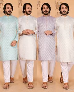 Premium Heavy Designer Collection Premium Ethnic Wear Heavy Jacquard Silk Kurta Pijama Set Hecho De Algodón Suave - Product Image 1