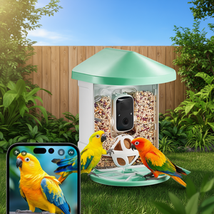 Comedero Inteligente para Pájaros con Cámara 2K HD, Energía Solar, Montaje Colgante y Función de Reconocimiento de Especies - Product Image 2