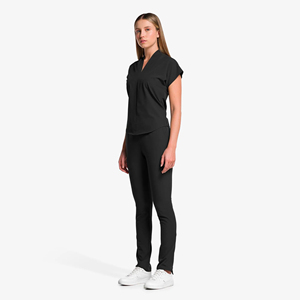 Ensemble de pantalon de jogging et haut à col en V personnalisé Bestex, unisexe, slim, professionnel, uniformes médicaux d'hôpital avec logo pour les médecins, les infirmières et les patients - Product Image 5